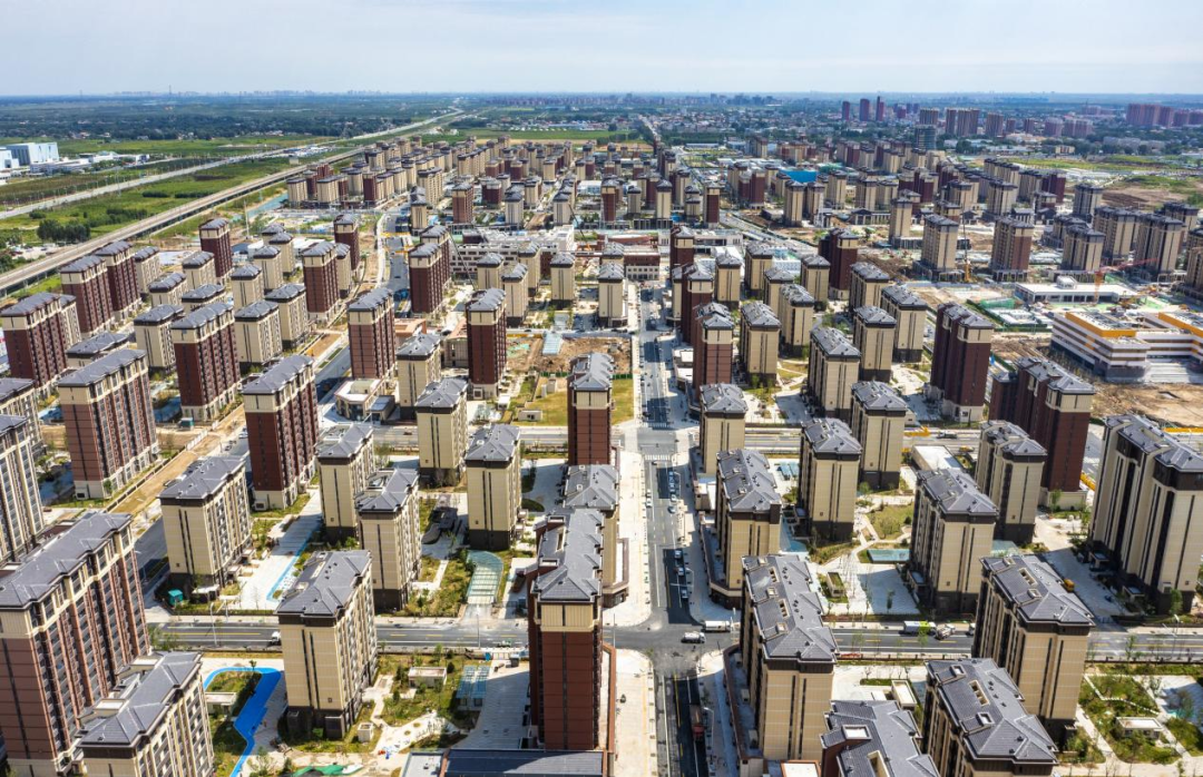 8月24日,航拍的雄安新区容西片区.河北日报记者李东宇摄