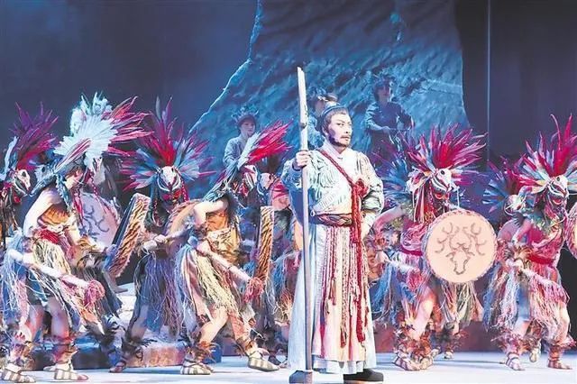 甘肃省陇剧院新创排的大型原创古装陇剧《大禹治水》剧照.