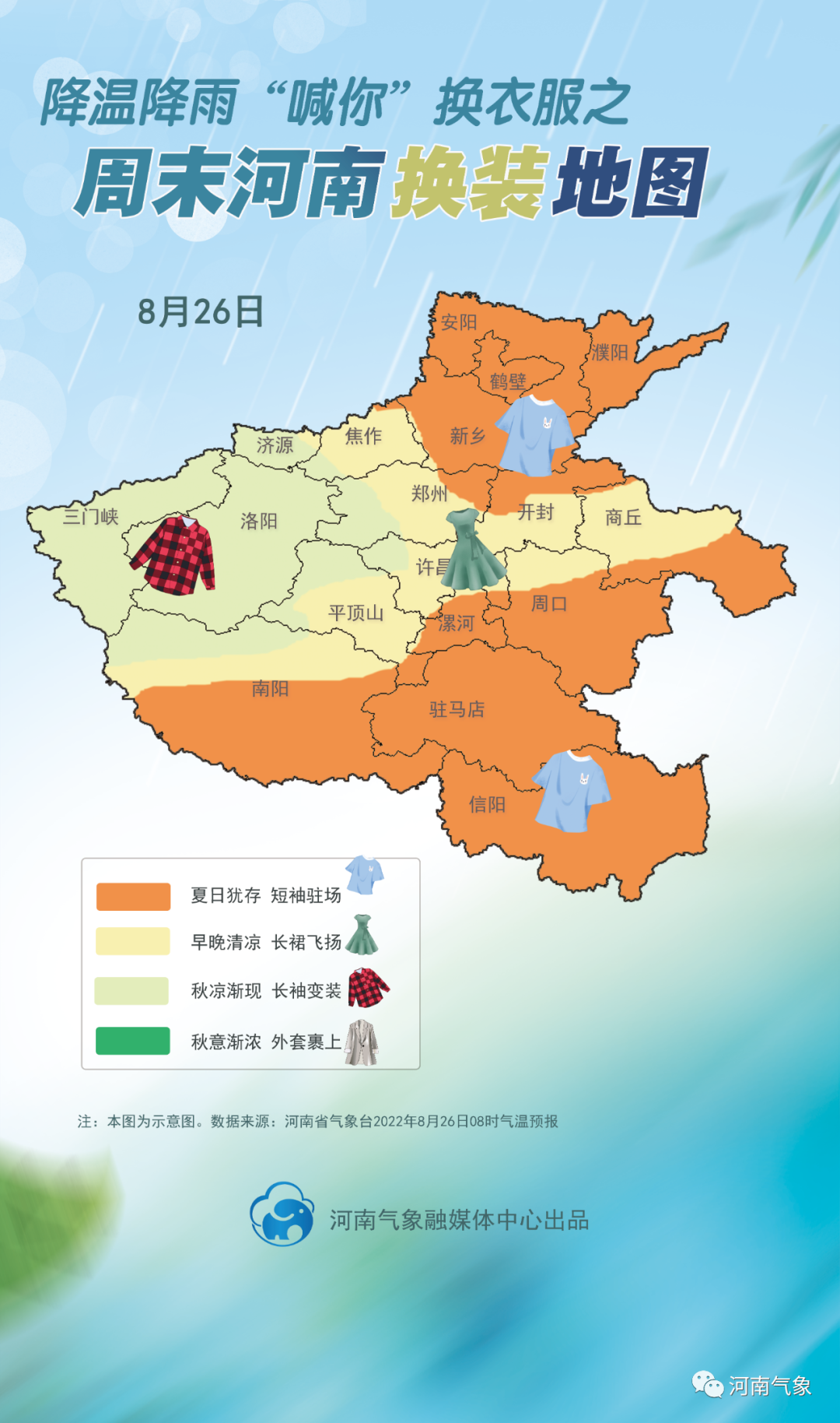 预报来源:河南省气象台2022年8月26日12时预报