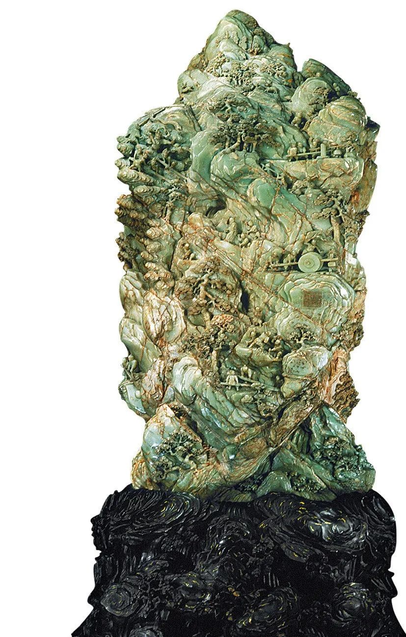 青玉大禹治水图山子,清乾隆年间雕制,现藏于北京故宫博物院.