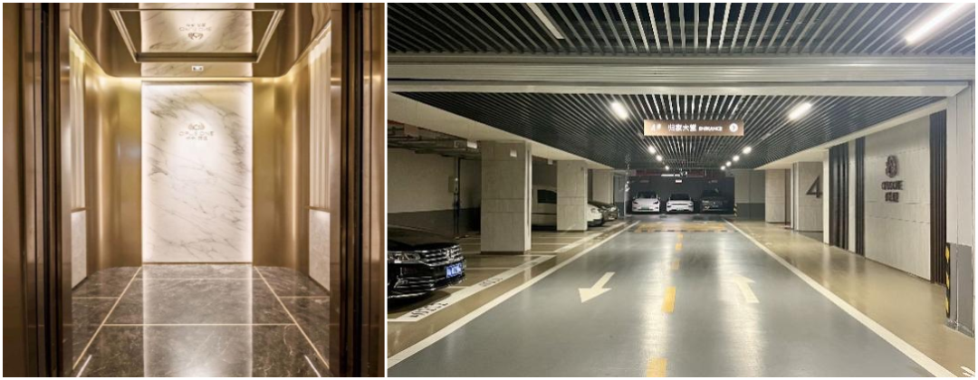 佛山保利天悦公区电梯及地库实景