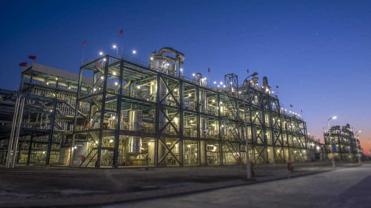 国泰新华煤基精细化工循环工业园区一角.山西援疆前指供图