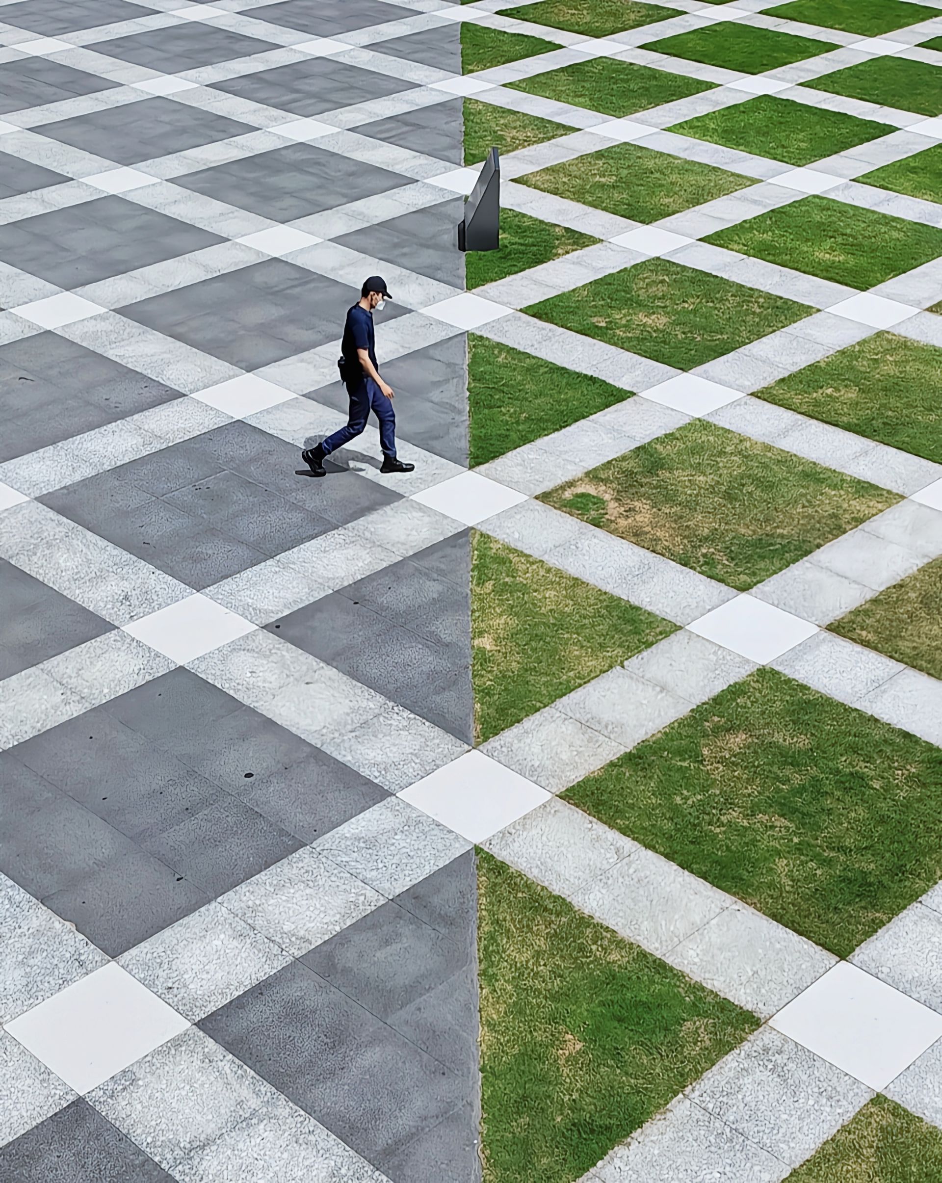 【城市棋盘】深南大道,走在纵横交错的格子间,水泥和草地切割出两个