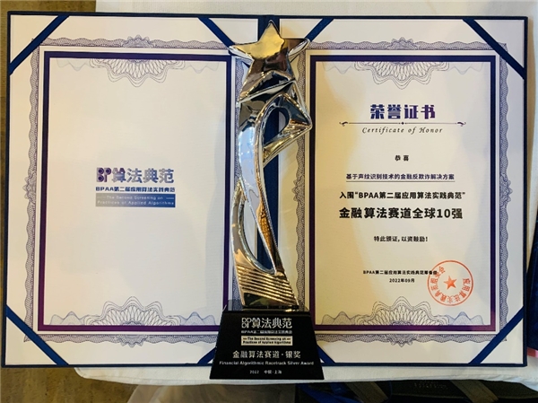 　　金融算法赛道银奖+全球10强