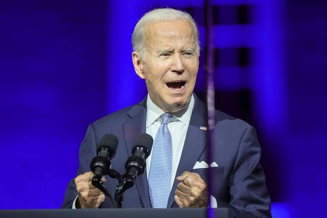 当地时间2022年9月1日,美国费城,美国总统拜登发表演讲.图自澎湃影像