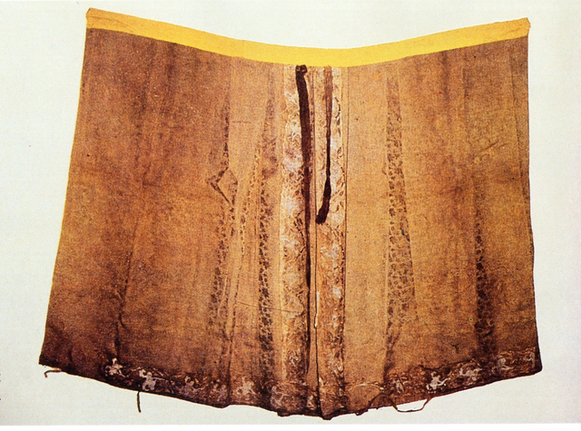 元代钱裕墓出土的元代马面裙实物(图片来源:作者提供)