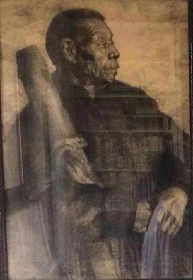 　　杨松林《素描半身像》1961年