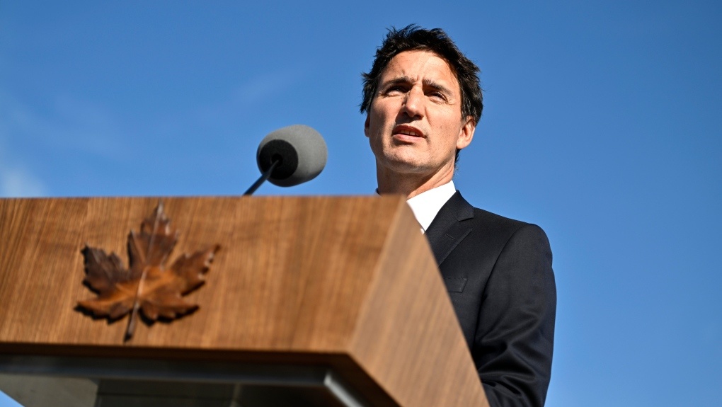 加拿大总理特鲁多5日在渥太华就萨斯喀彻温省持刀杀人事件发表讲话.