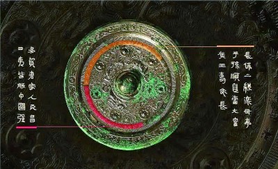     “人民昌·中国强”汉代铜镜镜背所铸的铭文。大唐西市博物馆供图