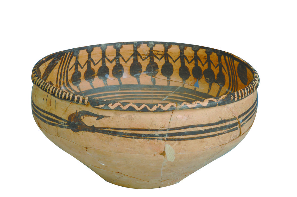 马家窑文化马家窑类型舞蹈纹彩陶盆(下)|舞蹈|彩陶|马家窑_新浪科技