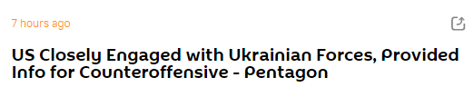 美国多大程度参与了乌克兰反攻计划？美国防部这样回应