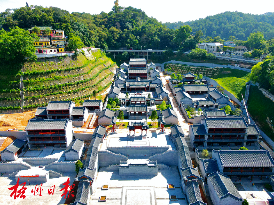青砖瓦房的明代仿古建筑群——梧州市三总府文化旅游博览区项目,日前