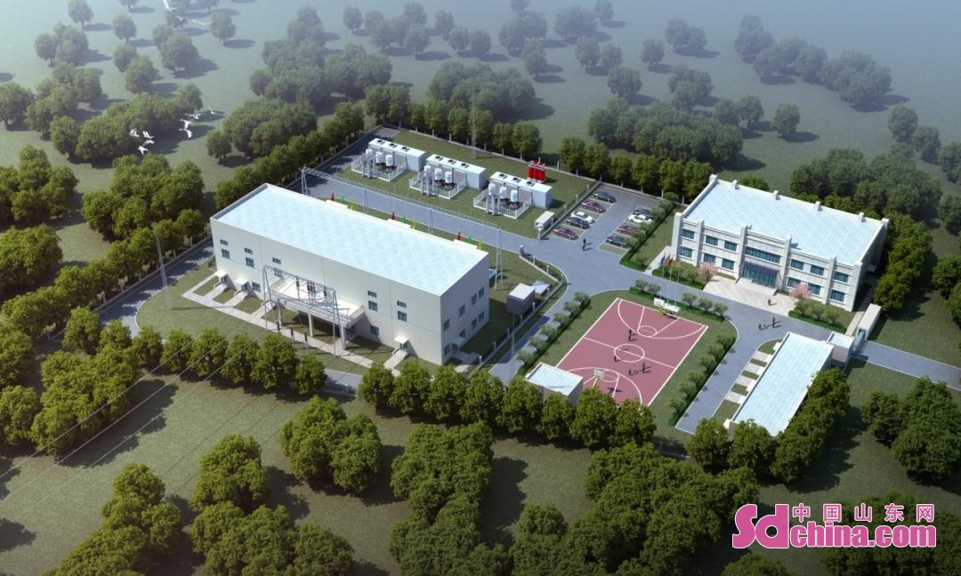 东明50兆瓦风电项目升压站效果图