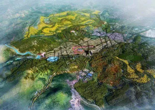 　　“花乡果巷” 特色小镇鸟瞰图