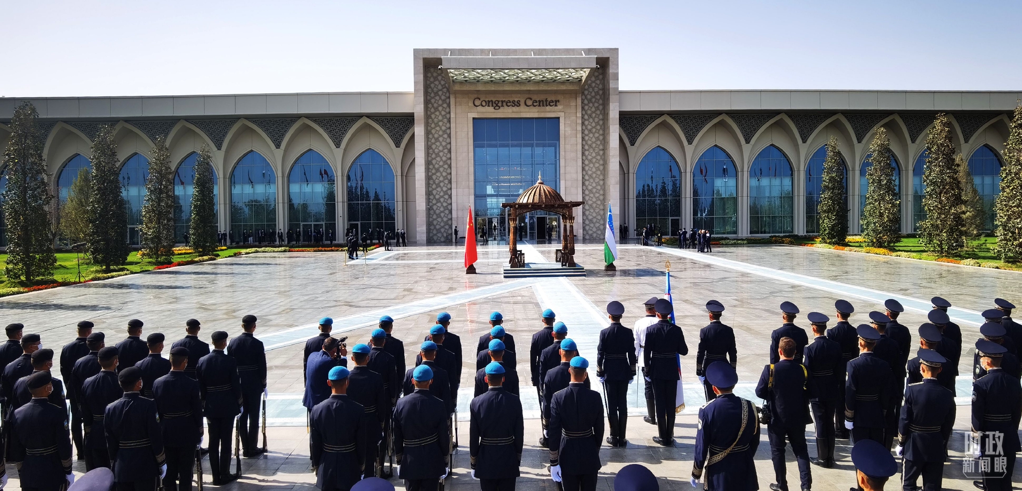 △欢迎仪式开始之前的场景。（总台央视记者刘琦拍摄）