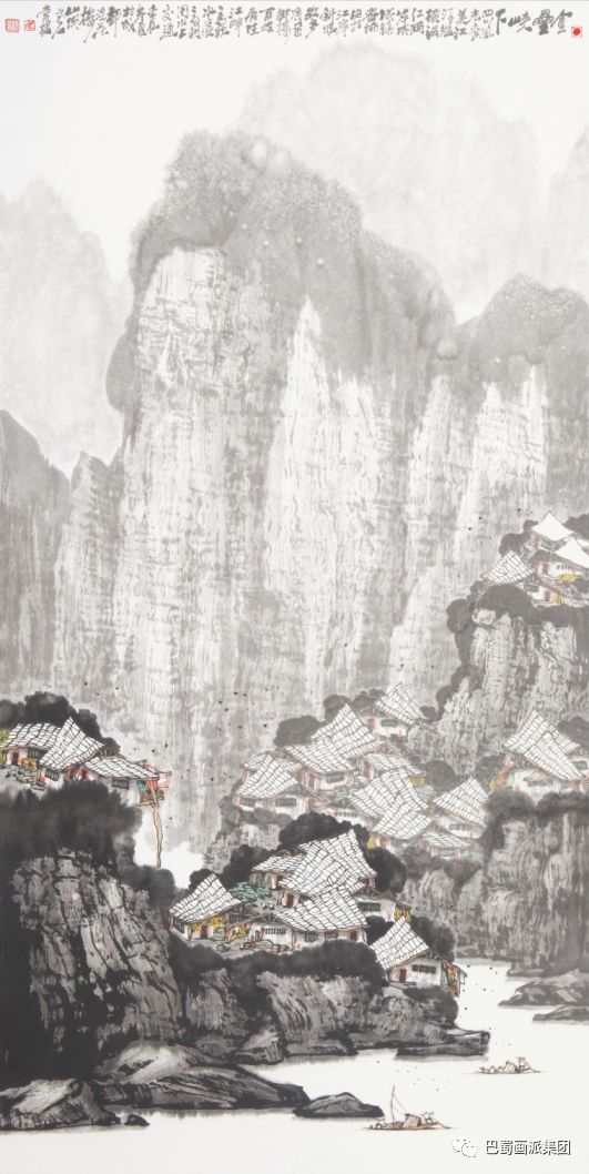 《金垒峡下》67×134cm，2012年