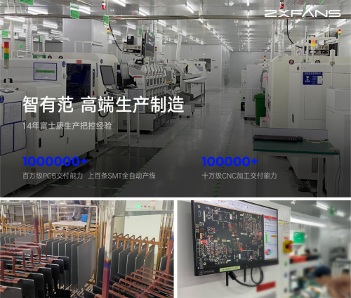 　　ZXFANS智有范 具备高端生产制造能力
