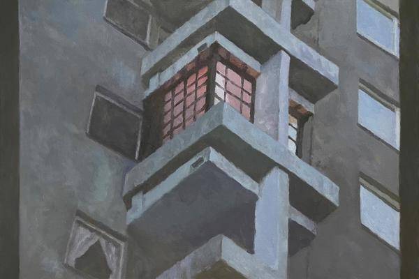 　　▲ 彭育松 《阳台》 90×60 cm 布面油画 2021