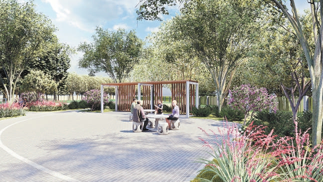 "长桥皓月"公园小广场效果图. 北苑街道供图