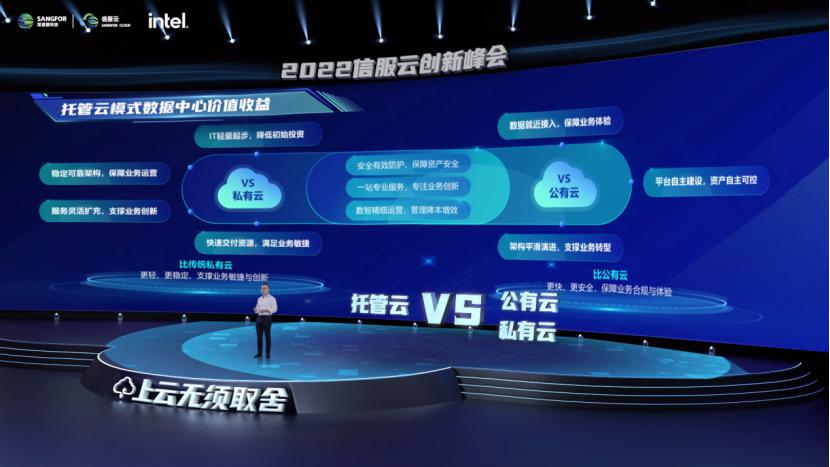 　　↑ 赵磊分享易丝路建设专属云经验