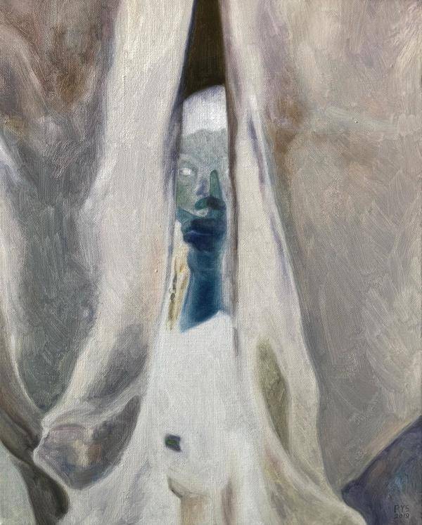　　▲ 彭育松 《无题》 40×50 cm 布面油画 2019