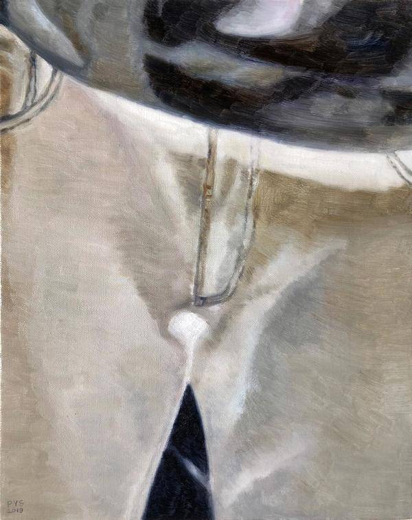 　　▲ 彭育松 《局部1》 40×50cm 布面油画 2019