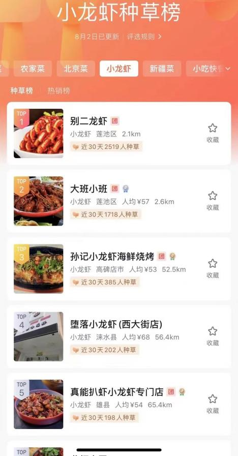  (图为别二龙虾新店仅用一月时间便做到双榜第一)
