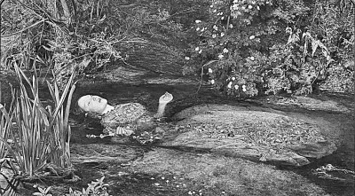 &nbsp;&nbsp;&nbsp;&nbsp;米萊斯《奧菲利亞》（局部）&nbsp;資料圖片