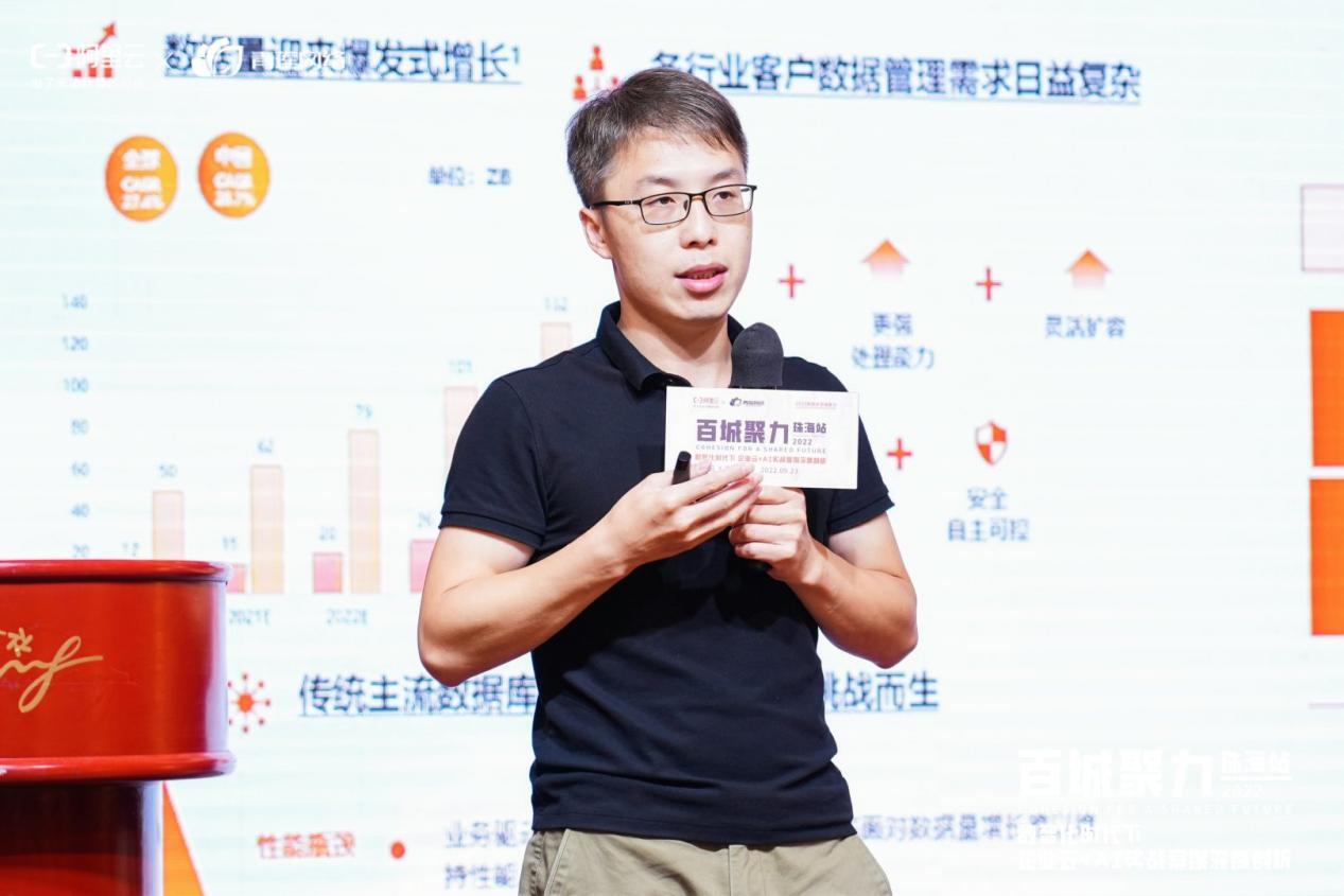 　　OceanBase解决方案架构师何志勇作主题演讲
