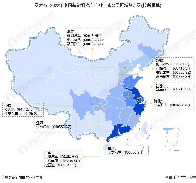 注：颜色越深代表企业数量越多。