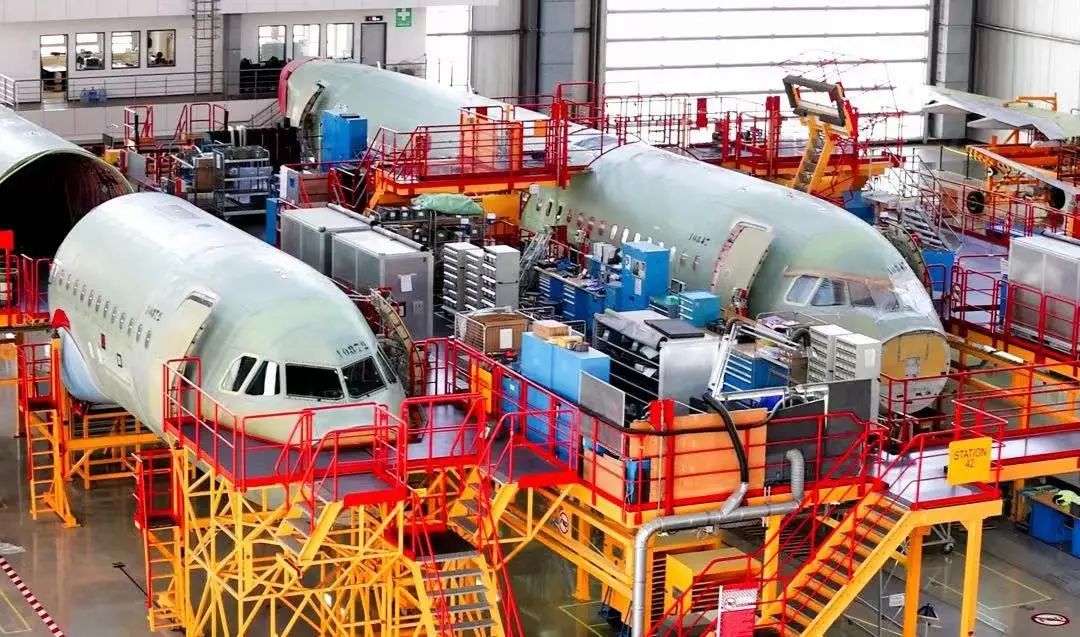 空客（中國）天津工廠A320系列飛機總裝線&nbsp;▲