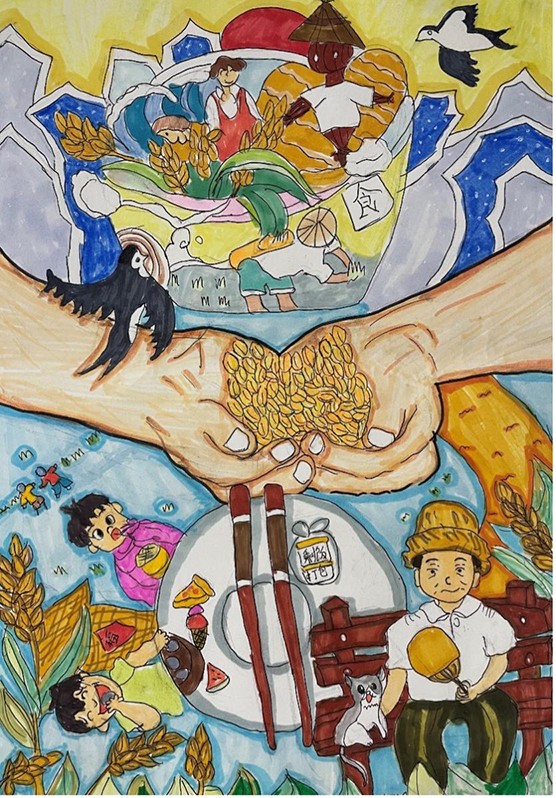 　　来凤县旧司镇水田小学参与活动画作