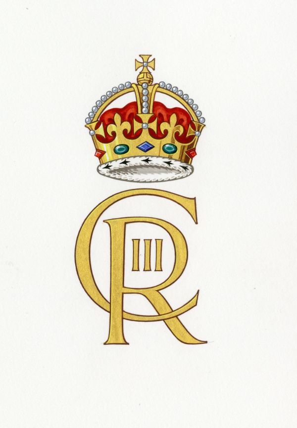 代表查尔斯三世的新皇家标志（路透社）