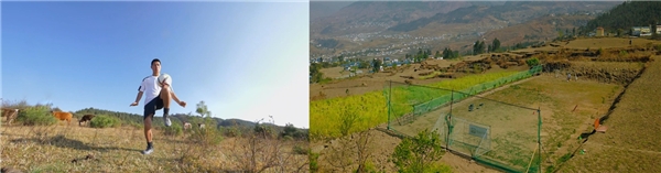 　　【图：吉付拉马与他的自建球场】