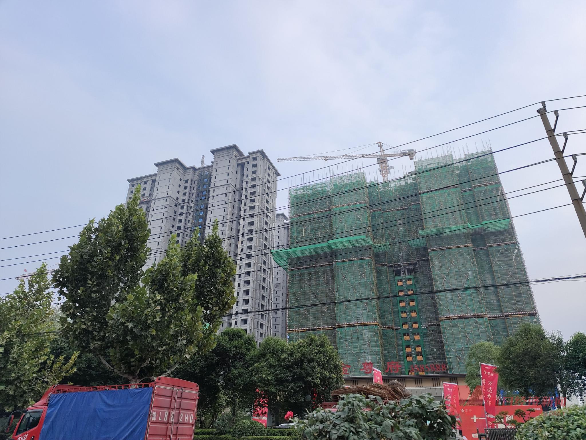 焦作城区某在建楼盘项目 图片来源:每经记者 王佳飞 摄
