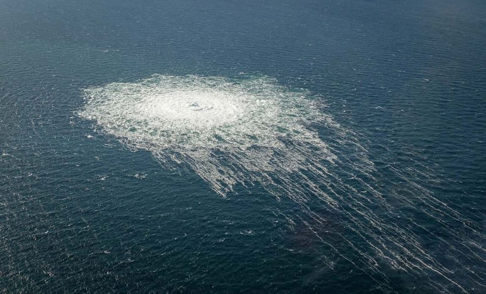 泄露海面航拍 图源：丹麦国防网站