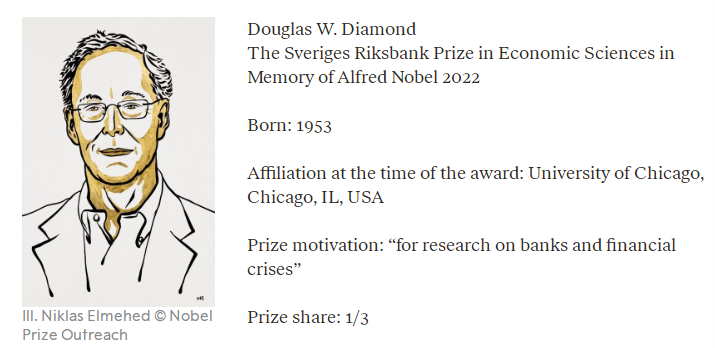 道格拉斯·戴蒙德（Douglas W． Diamond）的个人简介（图源：诺奖官网）