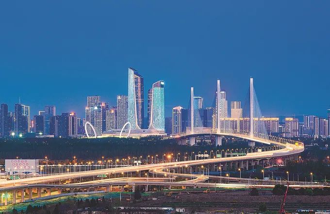 南京河西新城之夜.倪俊 摄