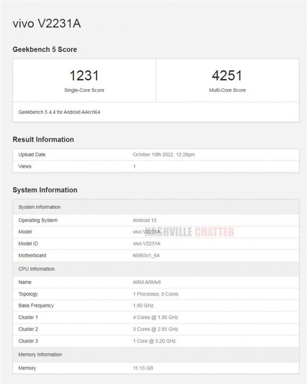 “天玑”天玑9000+性价王者 iQOO Neo7现身跑分网站：开机就是Android 13