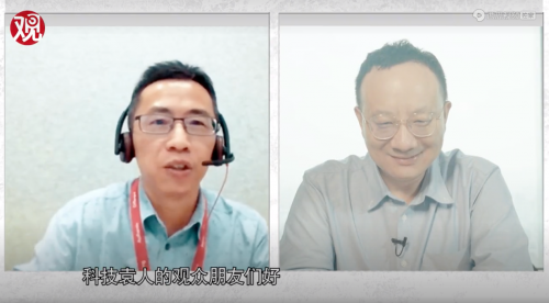 　　谢浩博士做客科技袁人袁岚峰频道