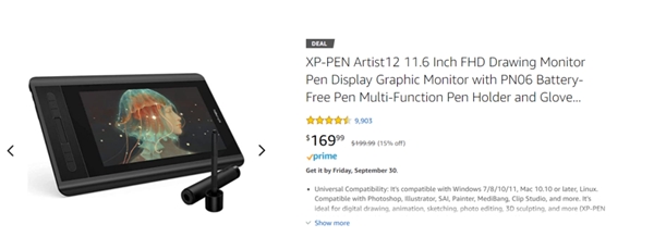 　　XPPEN Amazon 页面