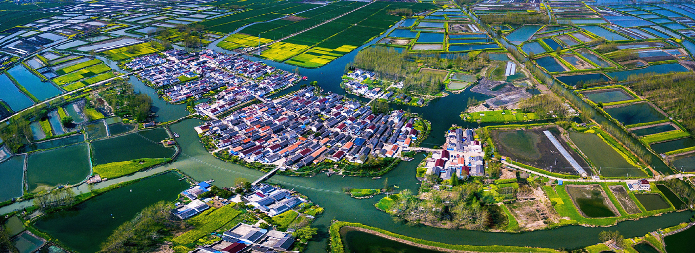 高邮里下河地区的美丽乡村.资料图片