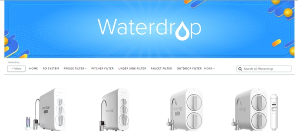 　　Waterdrop 亚马逊品牌官方旗舰店页面