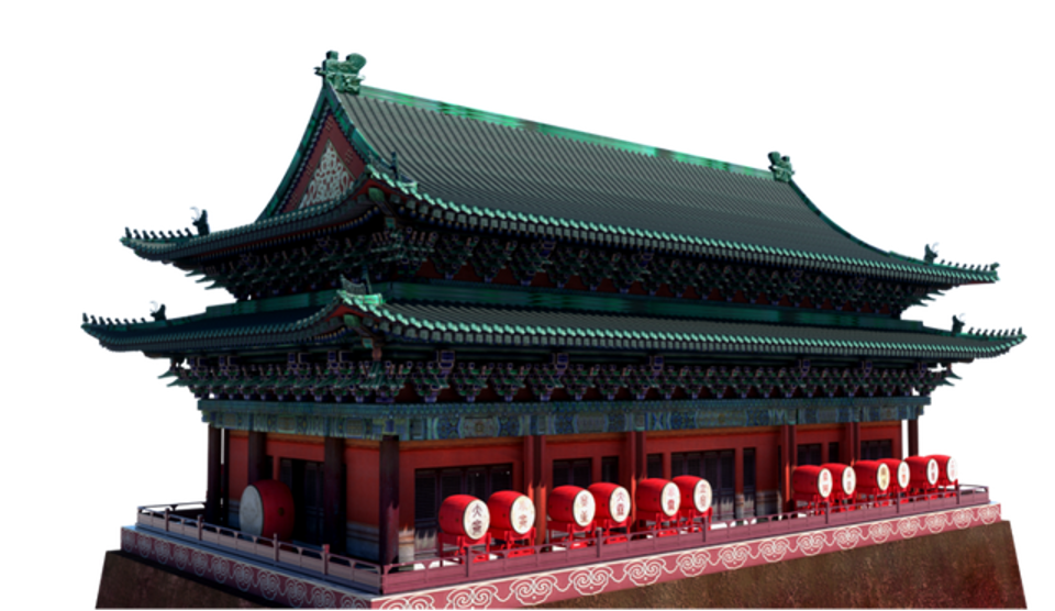 图 | 数实孪生再现古籍中鼓楼胜景