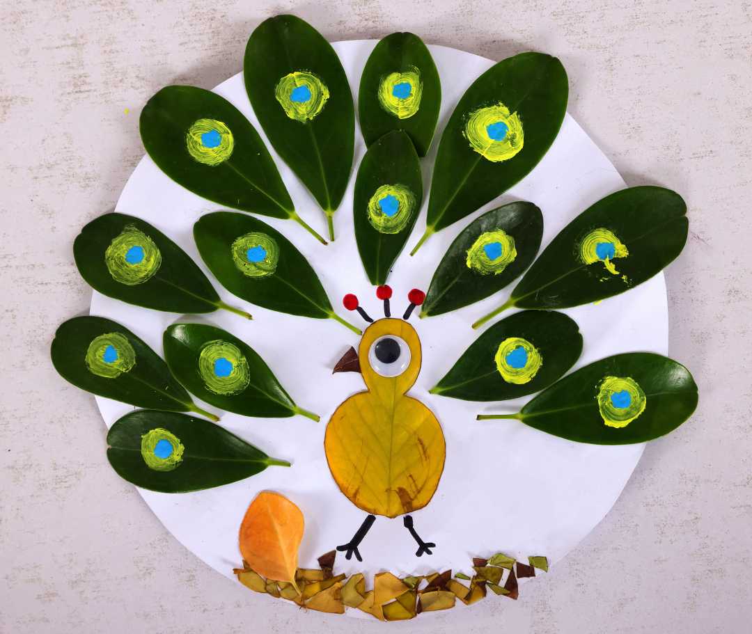 (组图)创意树叶画 留住秋天美|小学_新浪财经_新浪网