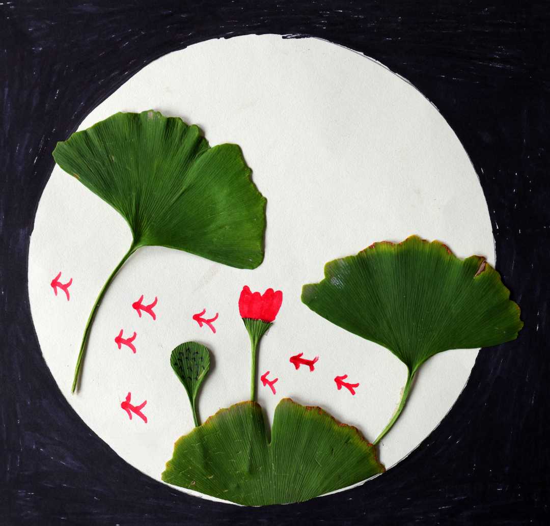 (组图)创意树叶画 留住秋天美