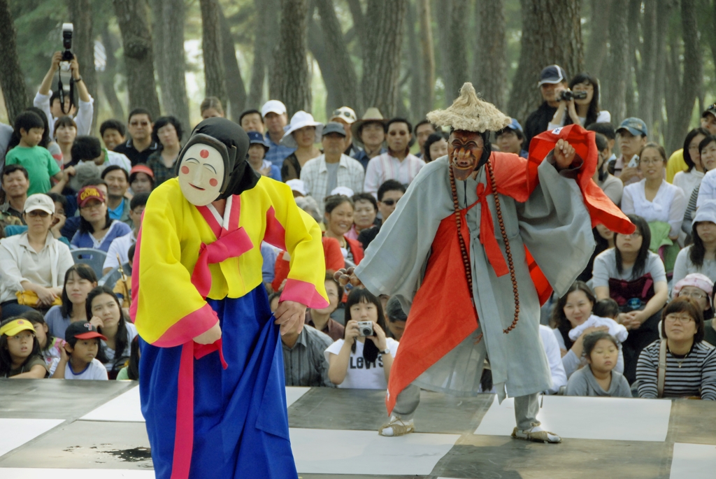韩国假面舞表演（韩国文物厅）