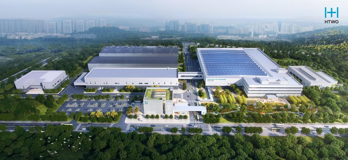 　　现代汽车集团首个海外氢燃料电池系统研发、生产、销售基地“HTWO广州”