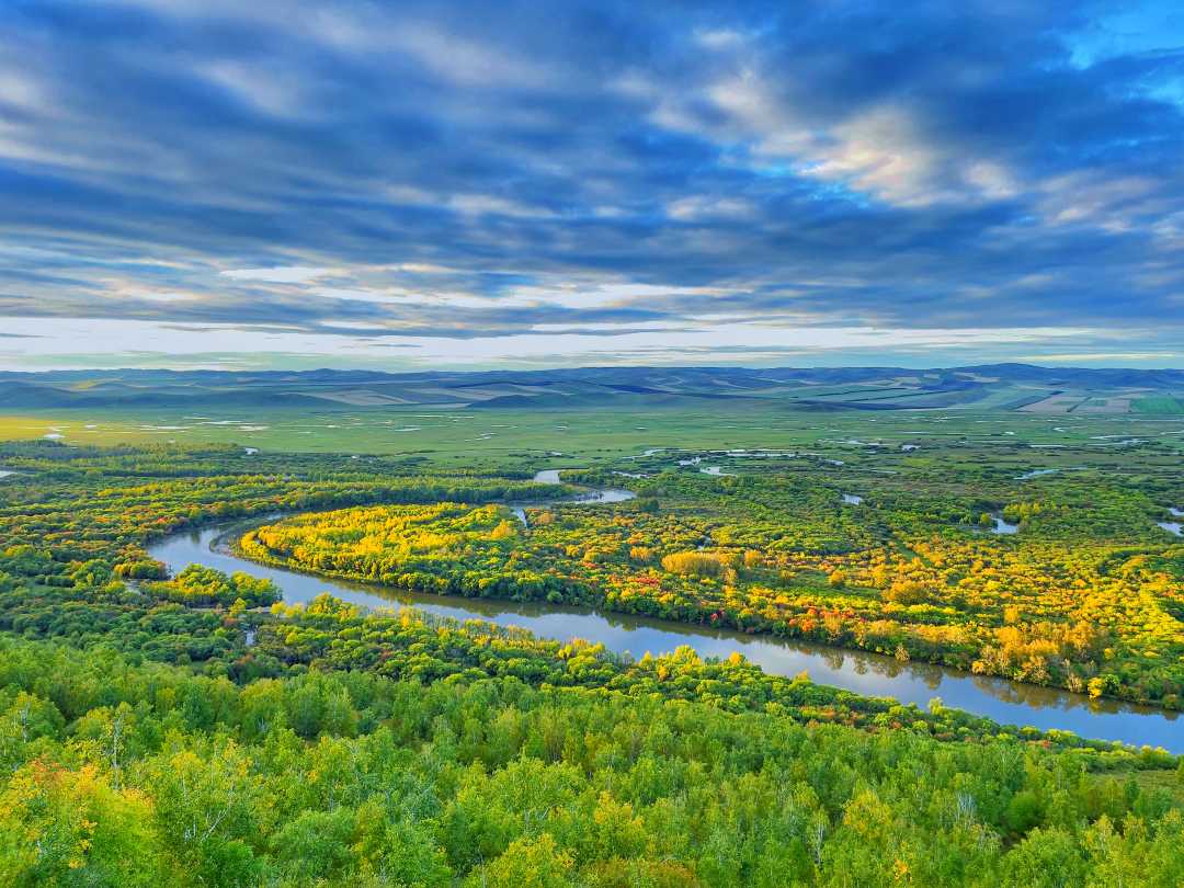 呼伦贝尔额尔古纳市的湿地美景.(资料图片)