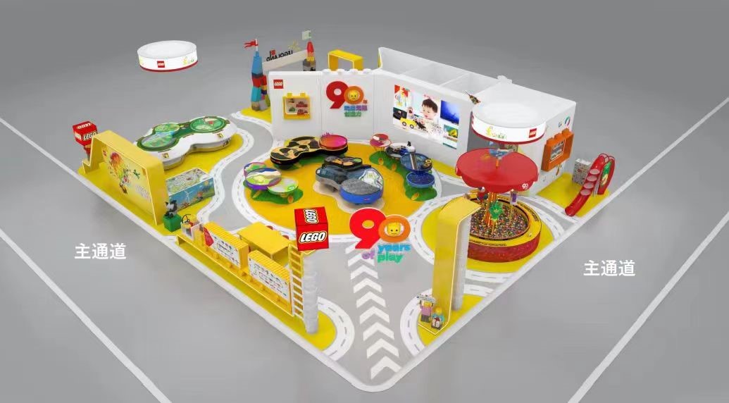 游乐场"为主题的乐高展台